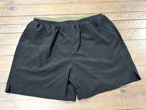 MIER Athletic Shorts Black with Green Trim - Men's Size Large